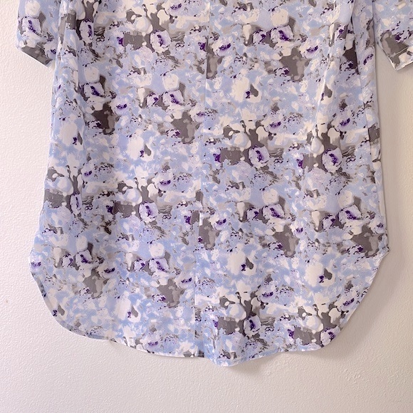 AMOUR VERT Silk Sandrine Floral Painted Shift Dress - Picture 12 of 16